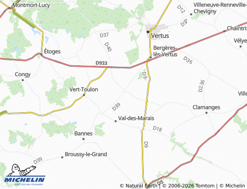 MICHELIN Coligny map - ViaMichelin