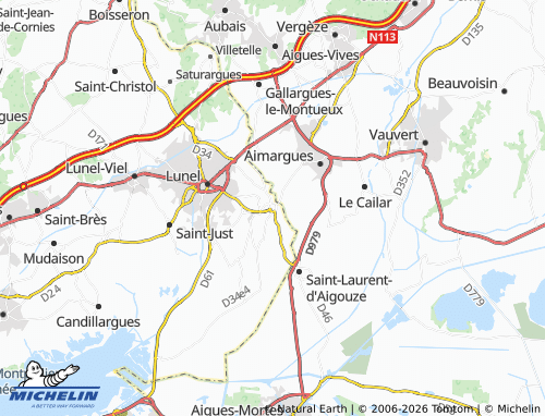 Carte MICHELIN Marsillargues - ViaMichelin