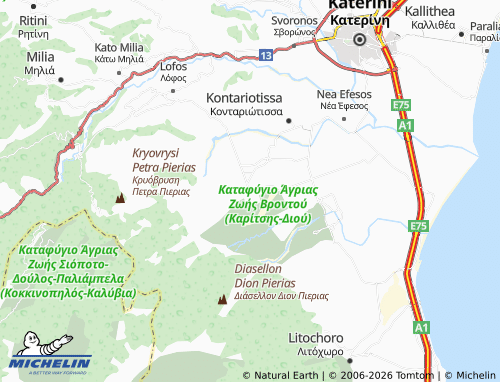 MICHELIN Vrontou map - ViaMichelin