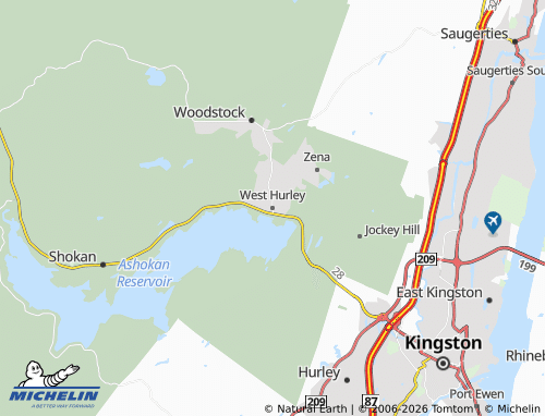 Mapa MICHELIN West Hurley - ViaMichelin