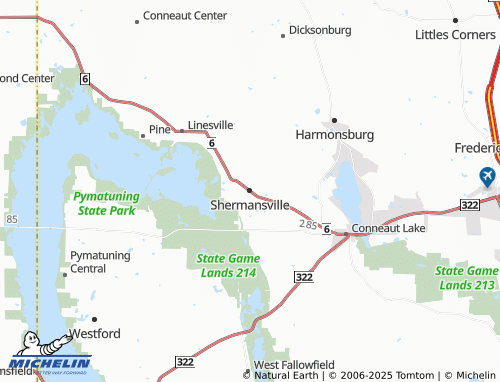 MICHELIN Shermansville map - ViaMichelin