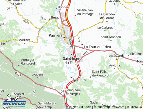 Mappa MICHELIN Saint-Jean-du-Falga - ViaMichelin