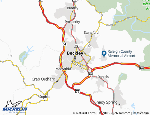 Carte MICHELIN Beckley - ViaMichelin