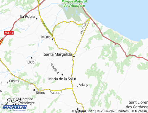 MICHELIN Santa Margalida map - ViaMichelin