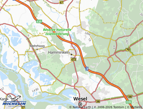 MICHELIN Hamminkeln map - ViaMichelin