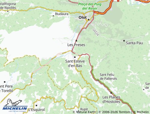 Carte MICHELIN Sant Esteve d'en Bas - ViaMichelin