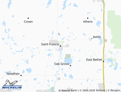 Mappa MICHELIN Saint Francis - ViaMichelin