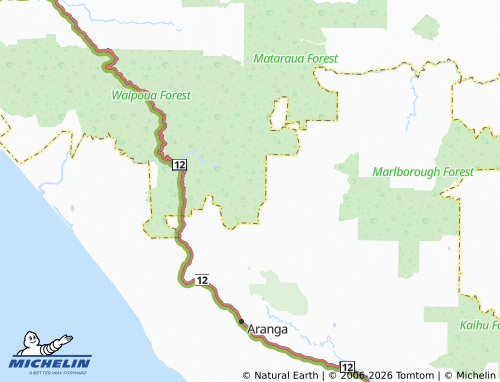 Mapa MICHELIN Waipoua Forest - ViaMichelin
