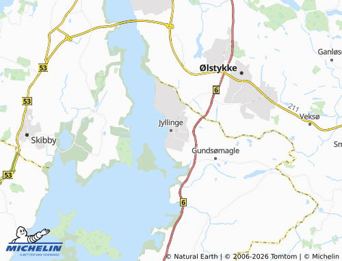MICHELIN-Landkarte Jyllinge - ViaMichelin