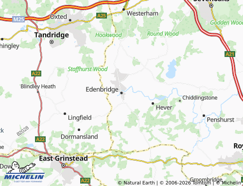 Carte MICHELIN Edenbridge - ViaMichelin
