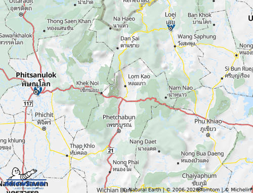 Mapa MICHELIN Amphoe Lom Sak - ViaMichelin