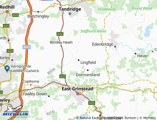 Mappa MICHELIN Lingfield - ViaMichelin