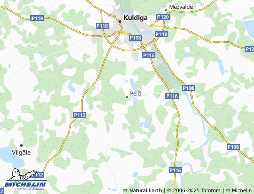 MICHELIN Pelči map - ViaMichelin