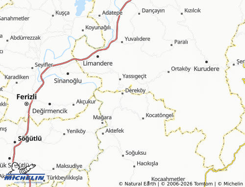 Mappa MICHELIN Dereköy - ViaMichelin