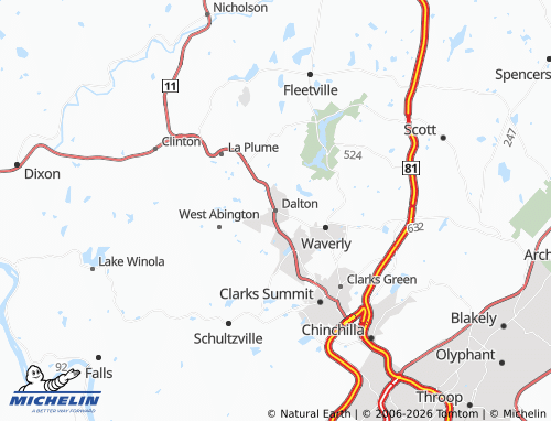 Mappa MICHELIN Dalton - ViaMichelin