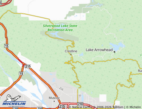 Mappa MICHELIN Crestline - ViaMichelin