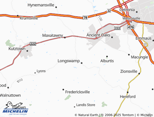 MICHELIN-Landkarte Mertztown - ViaMichelin