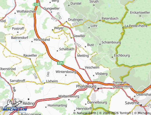 MICHELIN Metting map - ViaMichelin