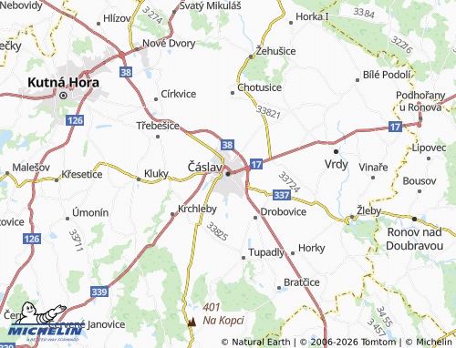 Mappa MICHELIN Čáslav - ViaMichelin