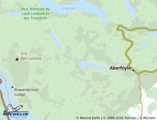 MICHELIN Kinlochard map - ViaMichelin