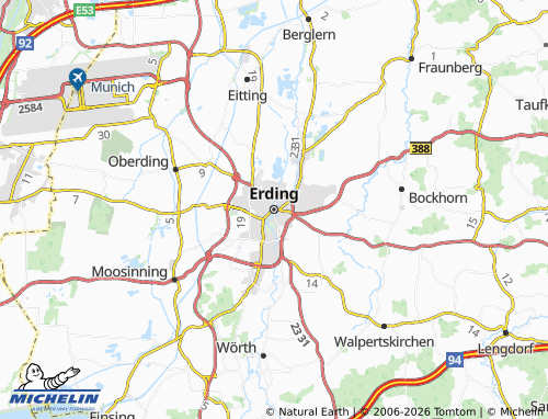 MICHELIN Erding map - ViaMichelin