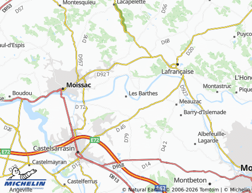 Mappa MICHELIN Les Barthes - ViaMichelin