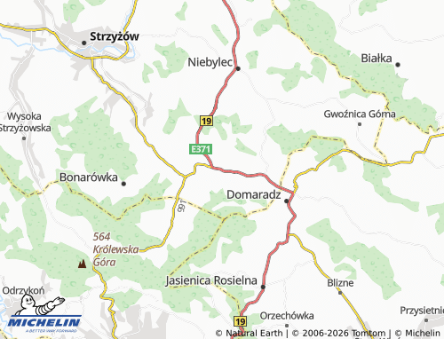 MICHELIN Lutcza map - ViaMichelin