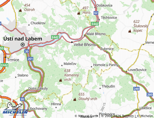 Kaart MICHELIN Byňov - ViaMichelin