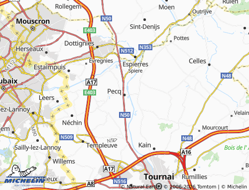 MICHELIN Pecq map - ViaMichelin