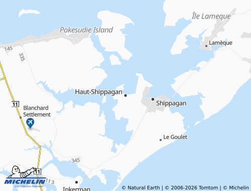 Kaart MICHELIN Haut-Shippagan - ViaMichelin