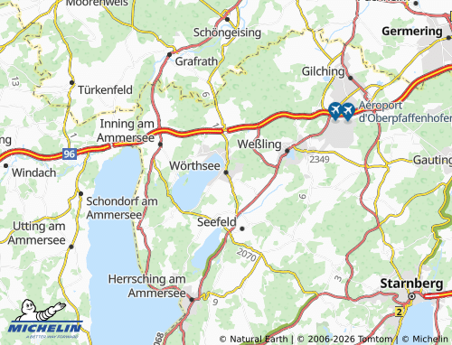 Mappa MICHELIN Wörthsee - ViaMichelin