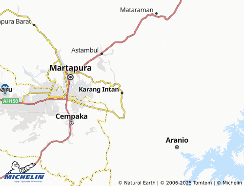 MICHELIN Karang Intan map - ViaMichelin