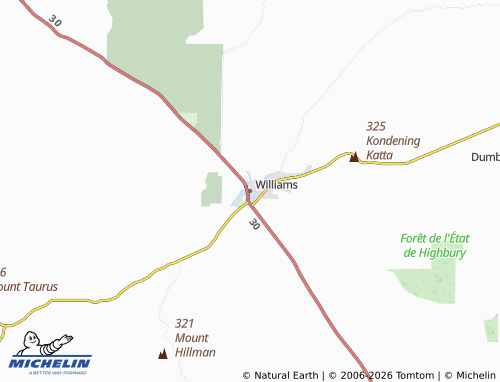 Mapa MICHELIN Williams - ViaMichelin
