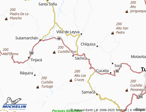 MICHELIN Sáchica map - ViaMichelin