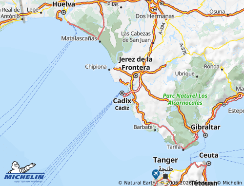 Mappa MICHELIN Cadice - ViaMichelin