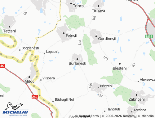 MICHELIN Burlănești map - ViaMichelin