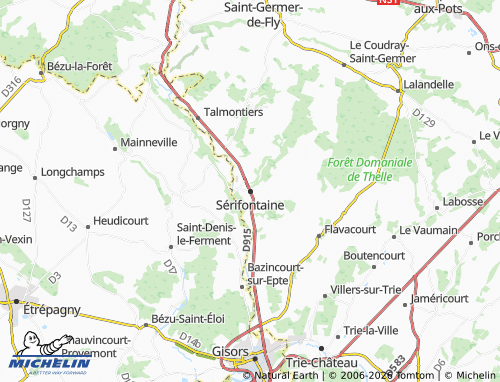 Mapa MICHELIN Sérifontaine - ViaMichelin