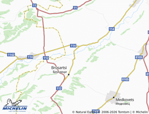 Mappa MICHELIN Kriva bara - ViaMichelin