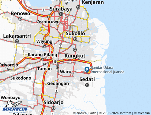 MICHELIN-Landkarte Rungkut Menanggal - ViaMichelin