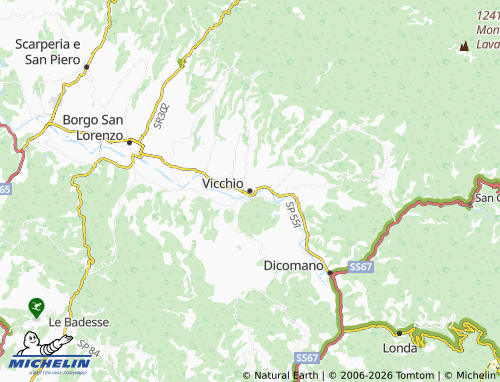 MICHELIN Vicchio map - ViaMichelin