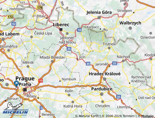 Mappa MICHELIN Jičín - ViaMichelin