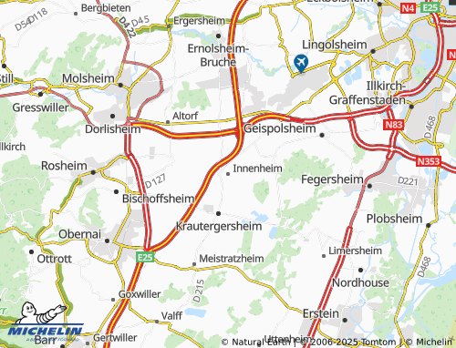 Carte MICHELIN Innenheim - ViaMichelin