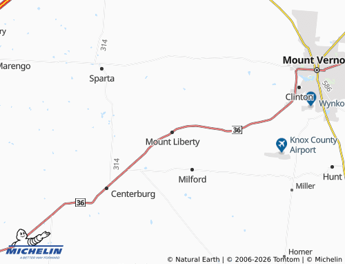 Mappa MICHELIN Mount Liberty - ViaMichelin