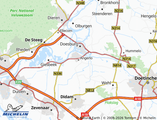 Mapa MICHELIN Angerlo - ViaMichelin