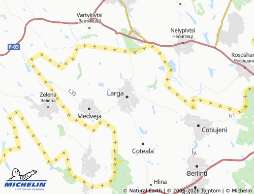 Carte MICHELIN Larga - ViaMichelin