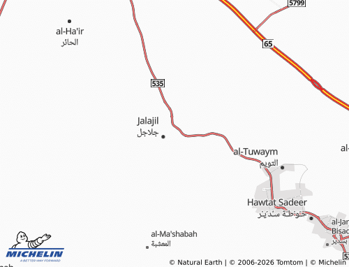 Carte MICHELIN al-Wasta - ViaMichelin