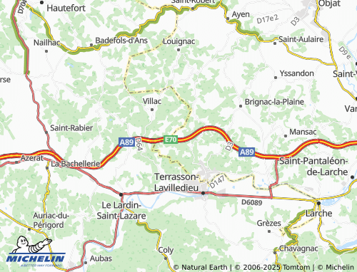Carte MICHELIN Savignac - ViaMichelin