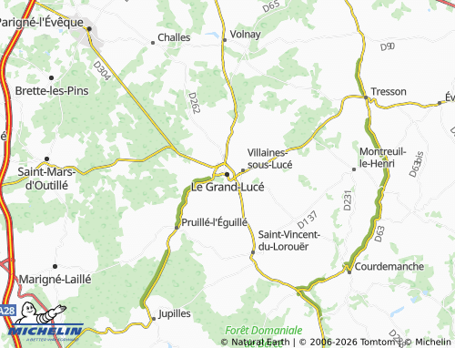 Carte MICHELIN Le Grand-Lucé - ViaMichelin