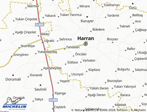 MICHELIN Öncüler map - ViaMichelin