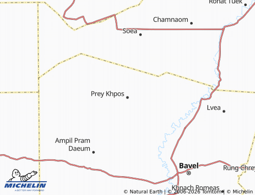 Mapa MICHELIN Prey Khpos - ViaMichelin